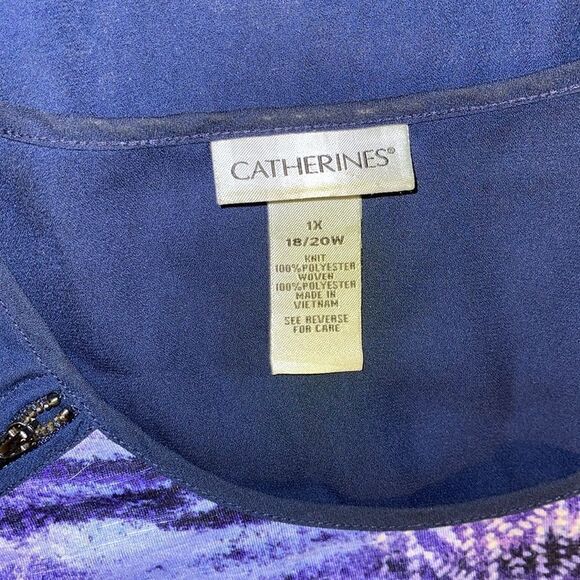 Catherines Women's Plus Size Scoopneck High-Low Tunic .soft, stretchy 1X - Picture 6 of 7